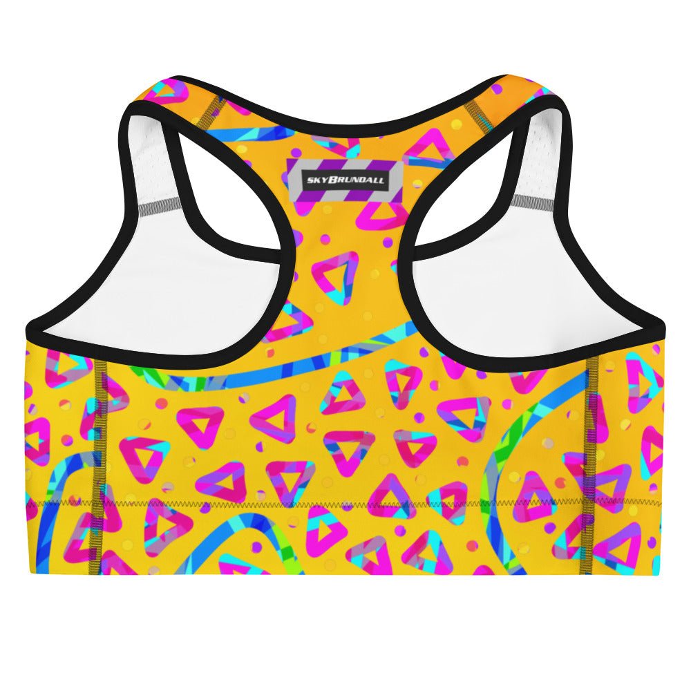 Electric Crumble Yellow Sports Bra from Sky Brundall Concepts