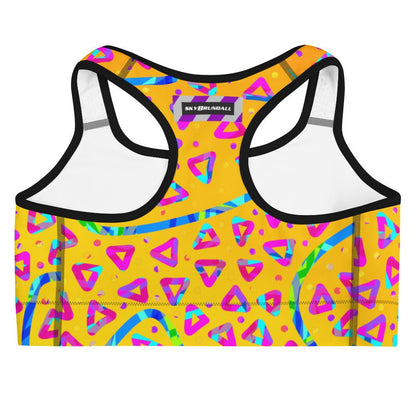 Electric Crumble Yellow Sports Bra from Sky Brundall Concepts