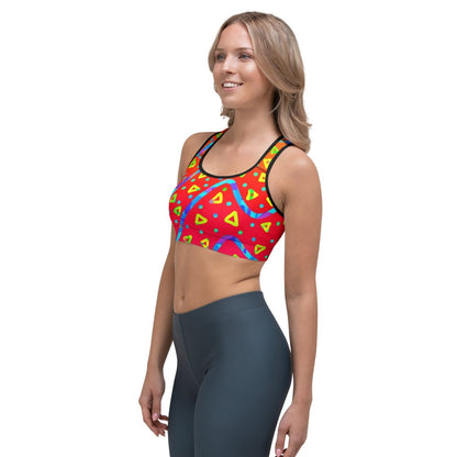 Warm Blaze Candy Rain Sports Bra from Sky Brundall Concepts