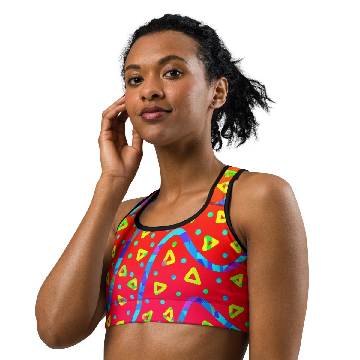 Warm Blaze Candy Rain Sports Bra from Sky Brundall Concepts