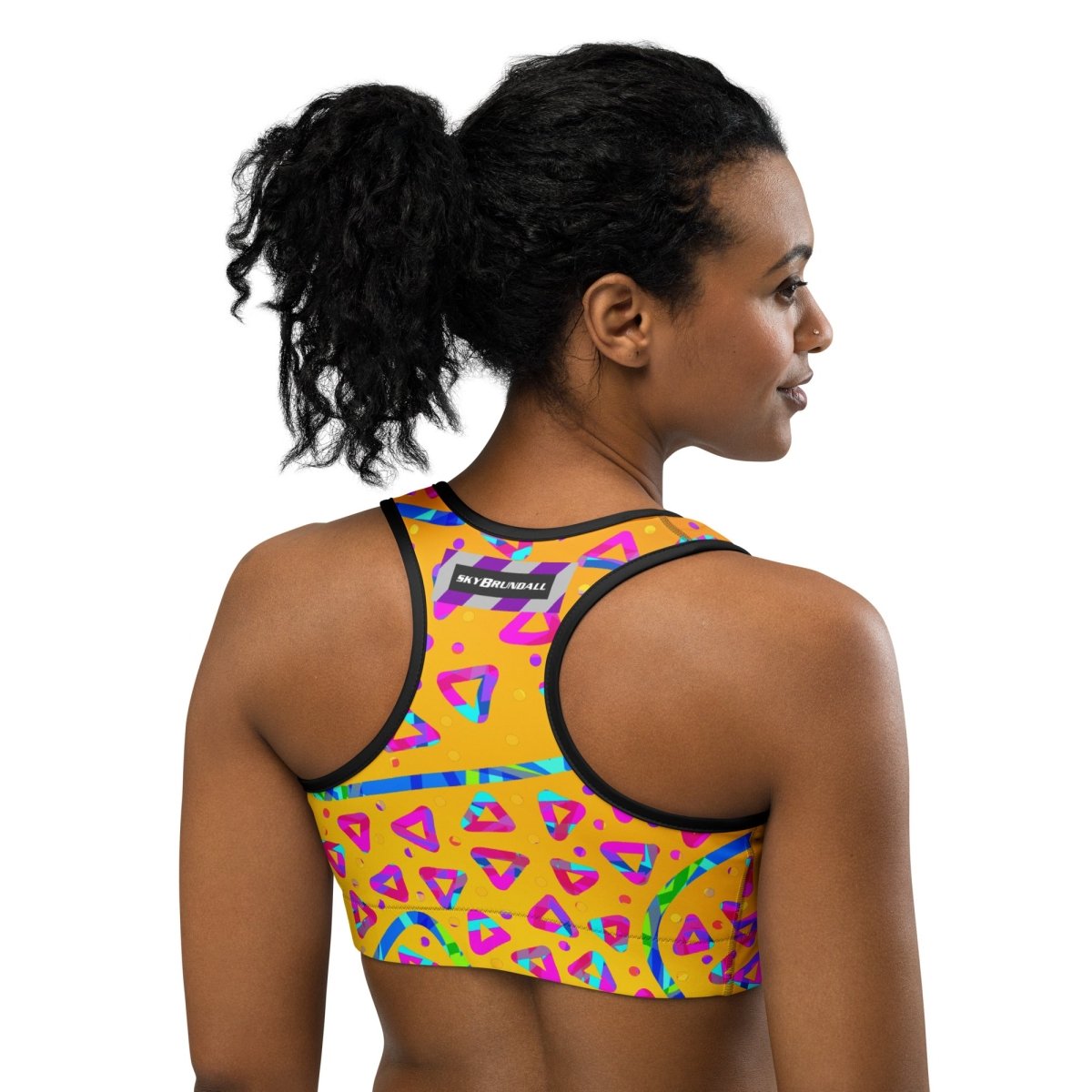 Electric Crumble Yellow Sports Bra from Sky Brundall Concepts