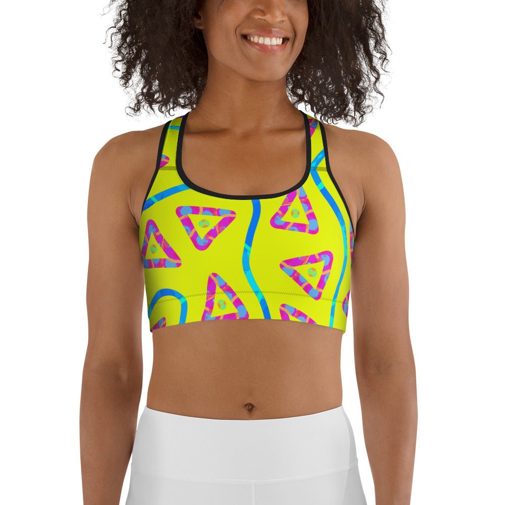DWF Urban Jump Yellow Sports Bra from Sky Brundall Concepts
