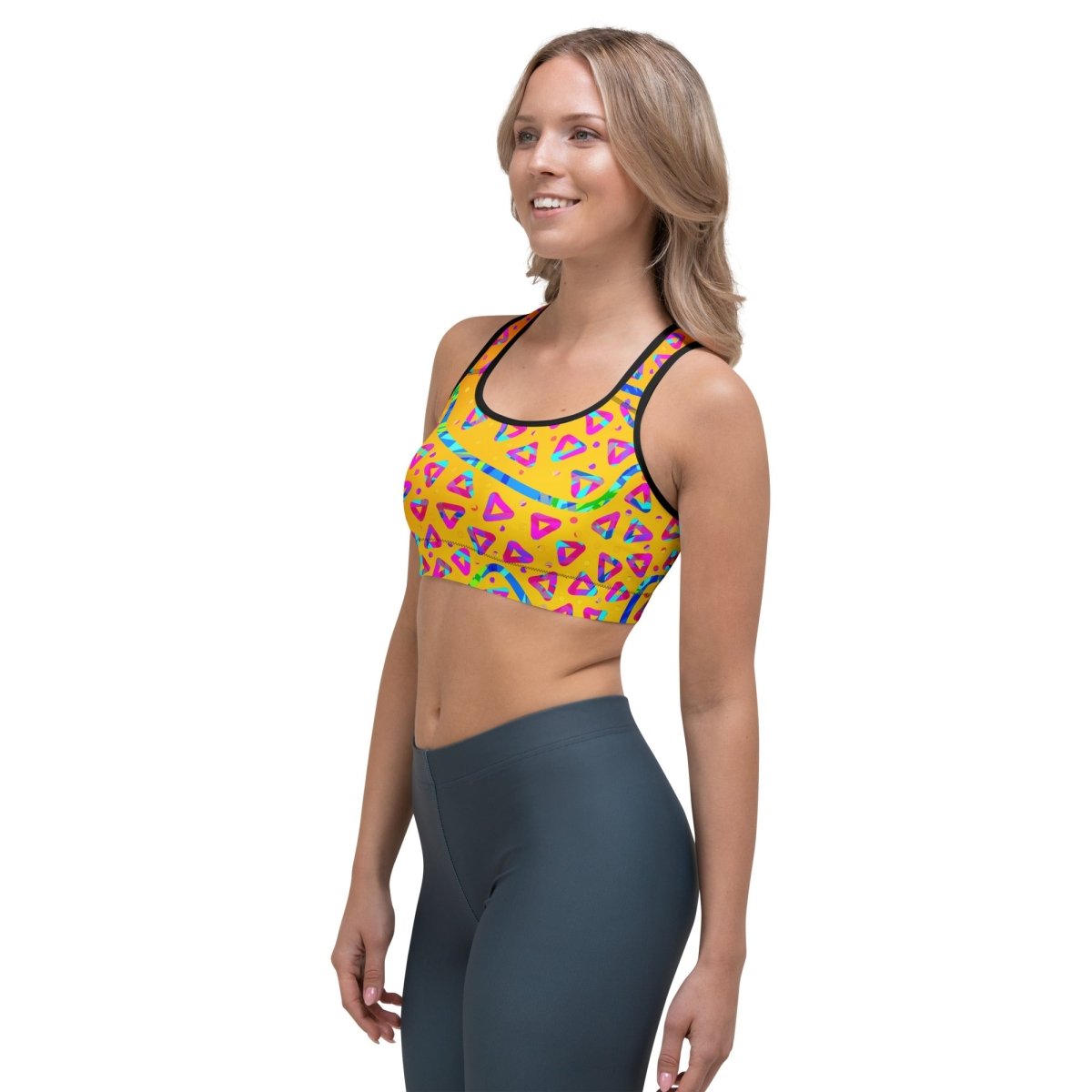 Electric Crumble Yellow Sports Bra from Sky Brundall Concepts