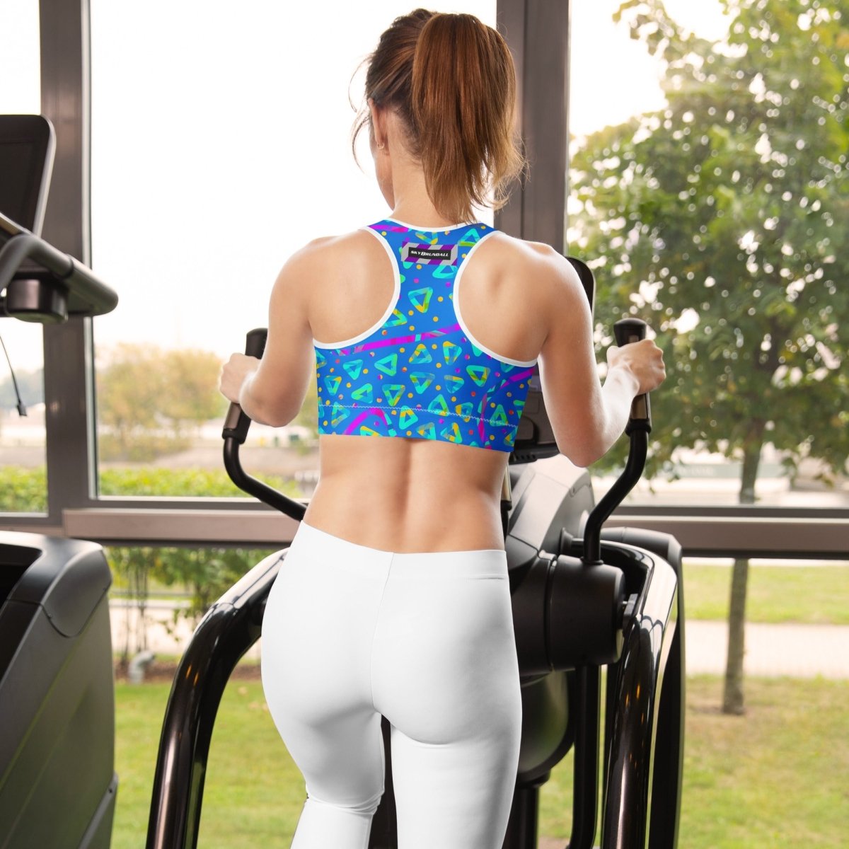 Electric Crumble Blue Sports Bra from Sky Brundall Concepts