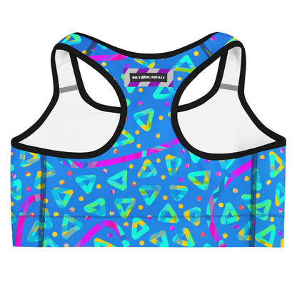 Electric Crumble Blue Sports Bra from Sky Brundall Concepts