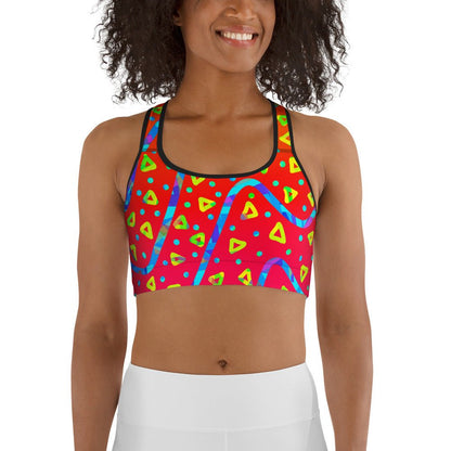 Warm Blaze Candy Rain Sports Bra from Sky Brundall Concepts
